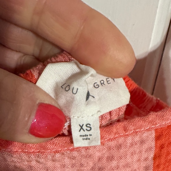 Lou & Grey Coral and White Checkered Maxi Dress - Picture 2 of 5